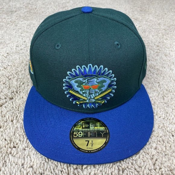 Oakland Athletics New Era 59Fifty Enchanted Forest Sz 7 1/2 50th Anni Green Cap - Picture 2 of 8